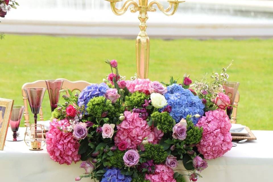 Décoration table d'honneur