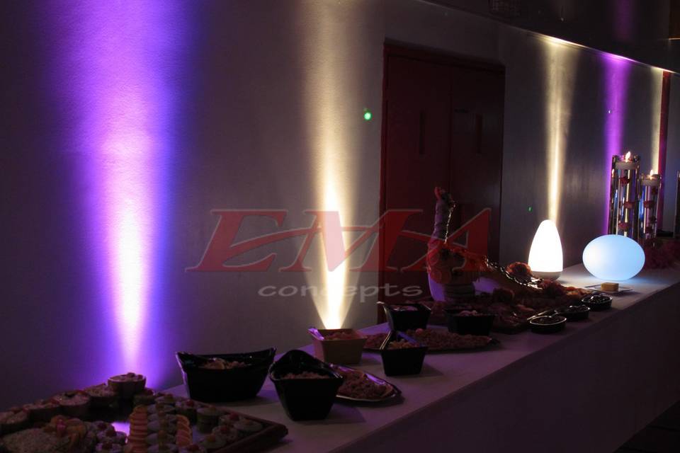 Mise en lumière buffet