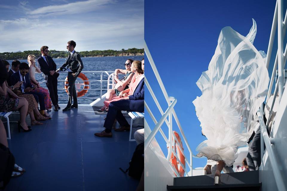Le retour en bateau
