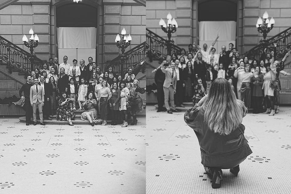 Photos de groupe à la Mairie