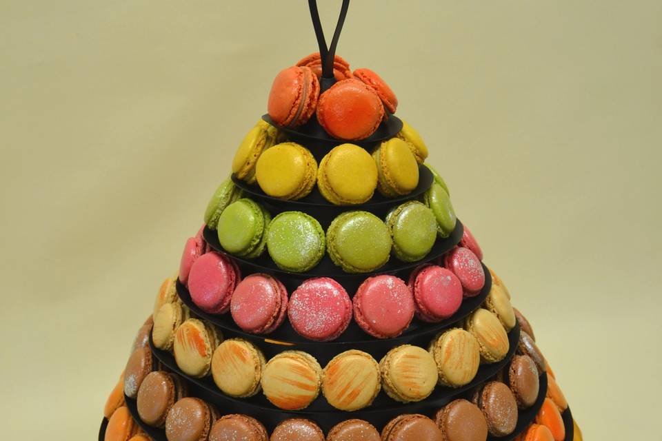 Pièce montée en macarons