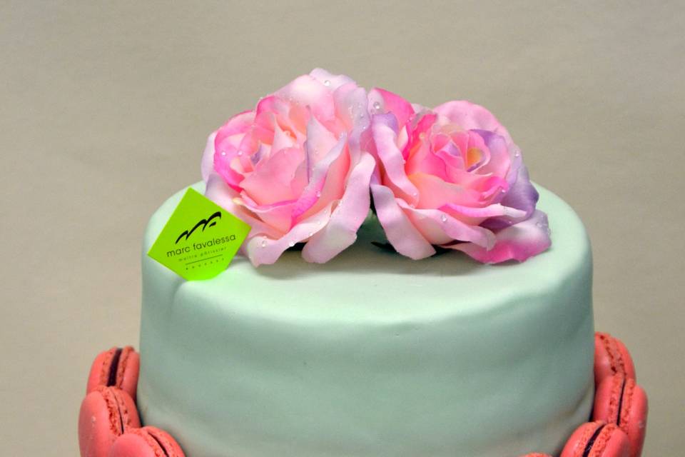 Wedding cake avec macarons