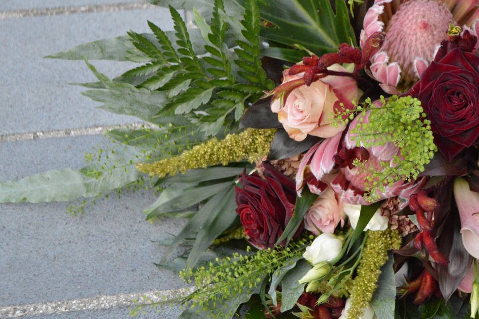 Bouquet de mariée exotique