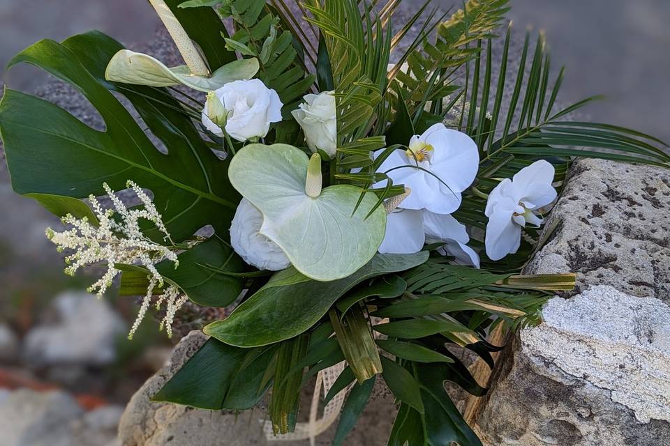 Bouquet de mariée exotique