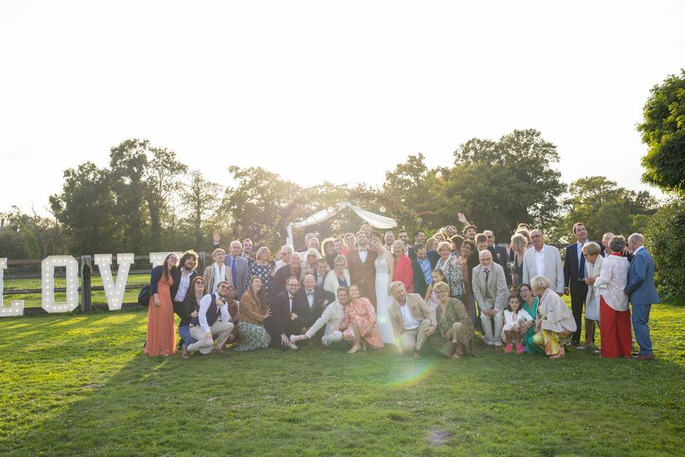 Photo de groupe mariage