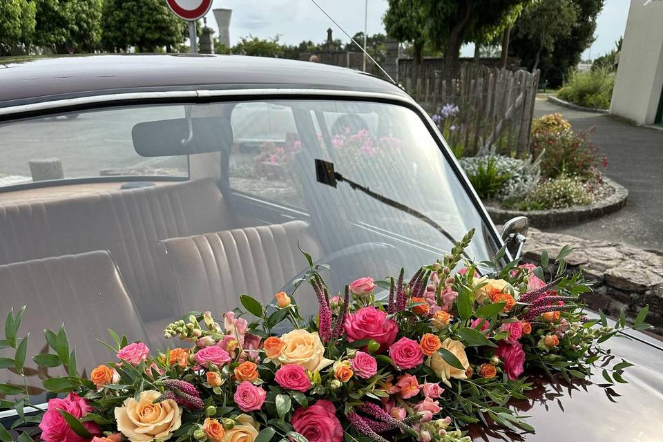 Fleurs voiture