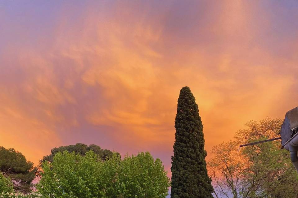 Couché de soleil au domaine