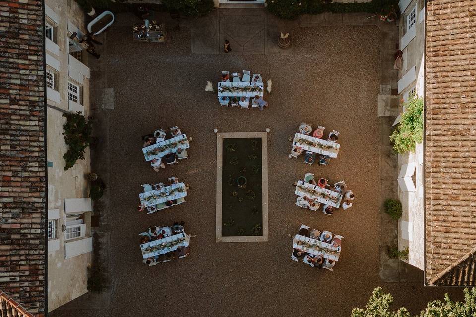 Dinner setting on the river