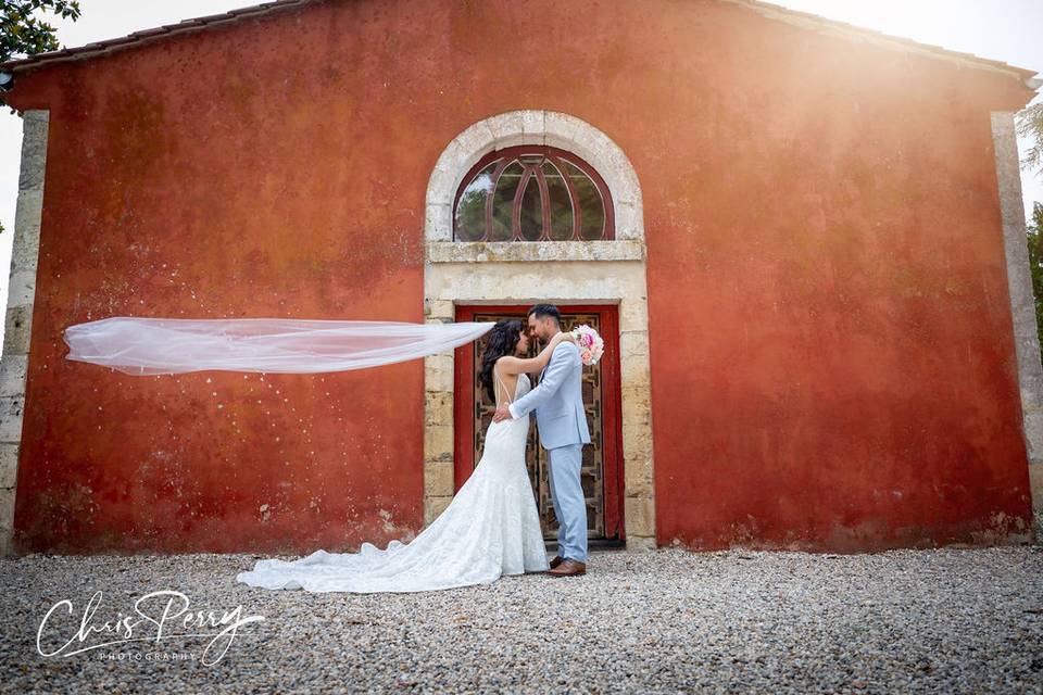 Couple in front of the Barn