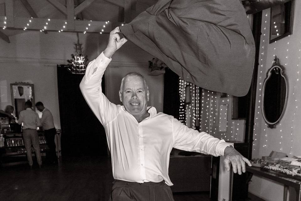 Showing joy on the dance floor