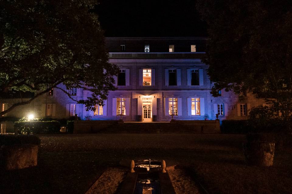 Chateau at night