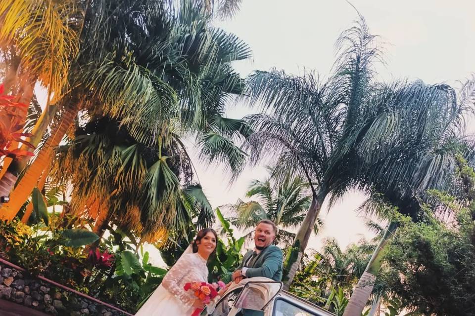 Mariage voiture lontan