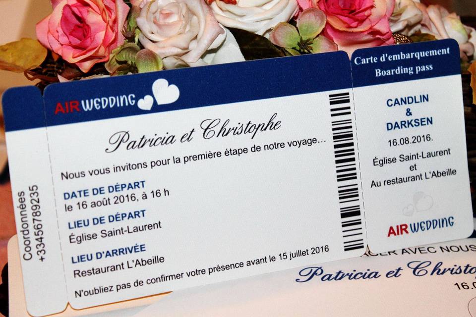 Faire-part de mariage