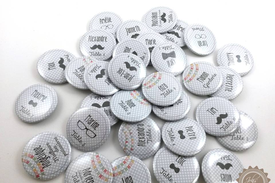 Badges marque place vintage