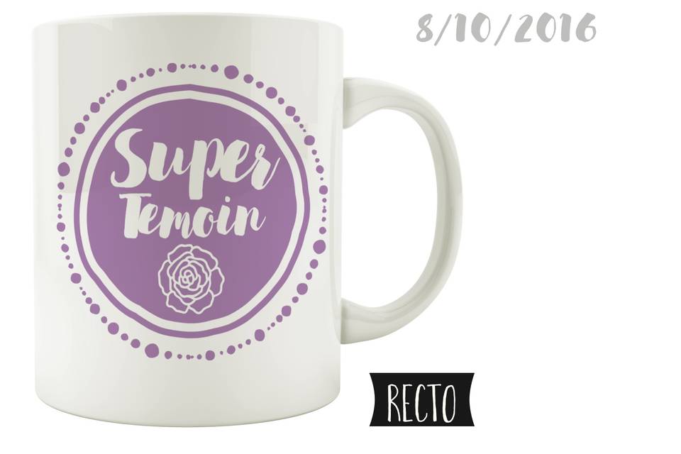 Mug témoin personnalisé