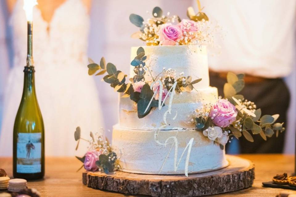 Cake topper initiales
