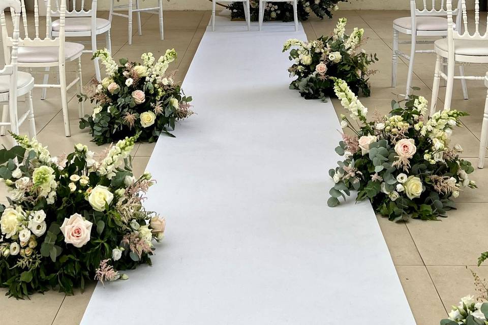 Arche ronde fleurs mariage