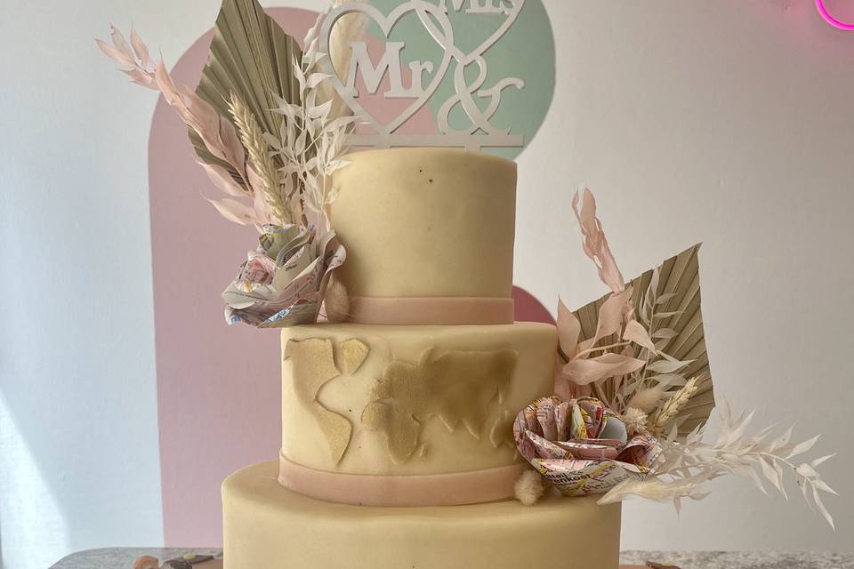 Wedding cake thème Voyages