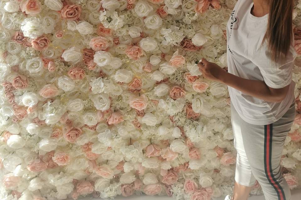 Mur de fleurs