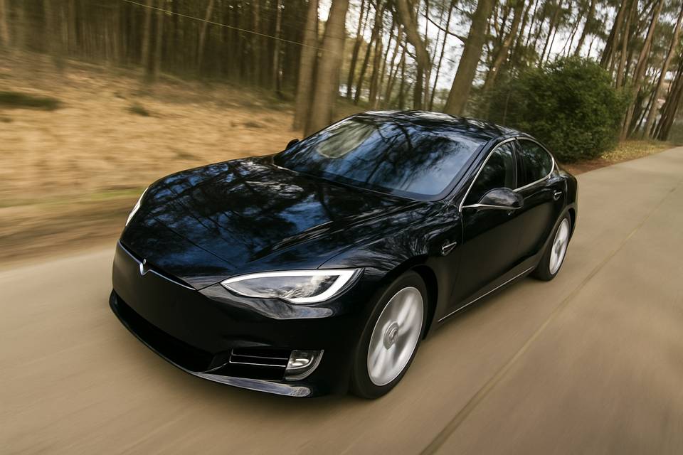 Tesla Model S - Drone shot