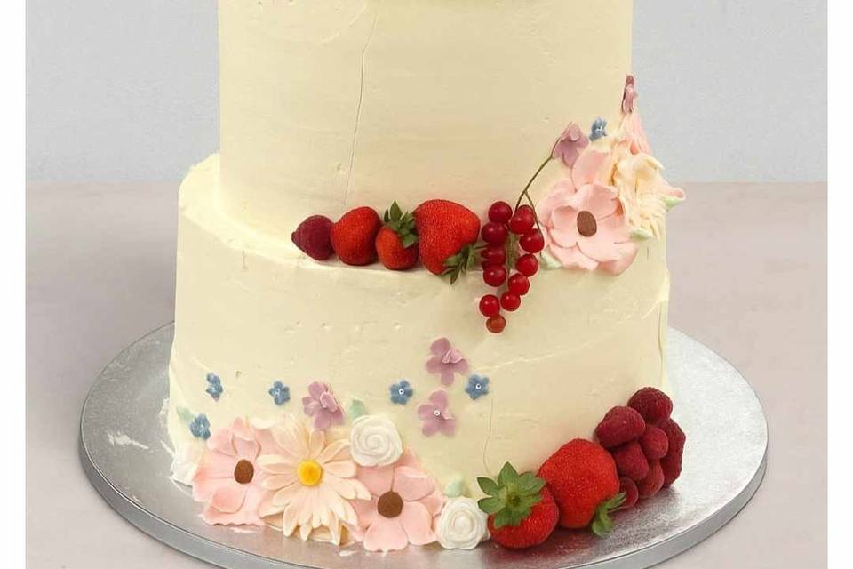 Weddingcake fleurs et fruits f