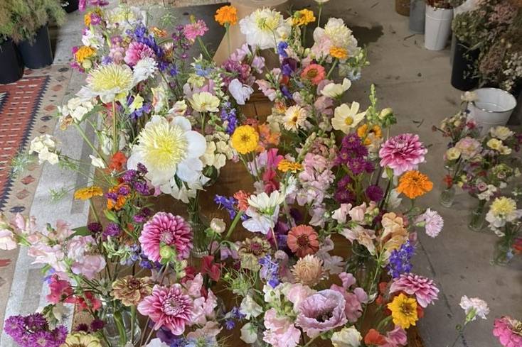 Fleurs colorés mariage