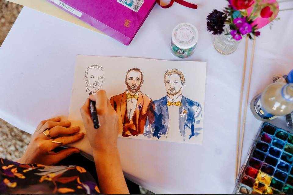 Portraits en 20mnt, aquarelle