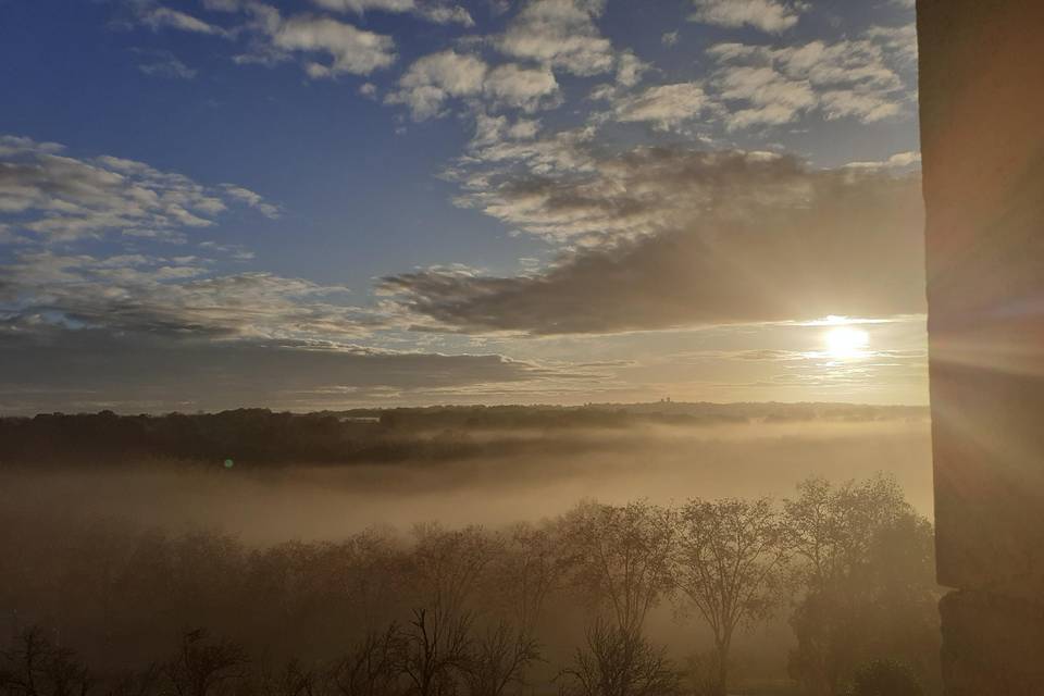 Vue  de la chambre du gite