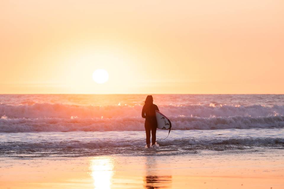 Sunset surf