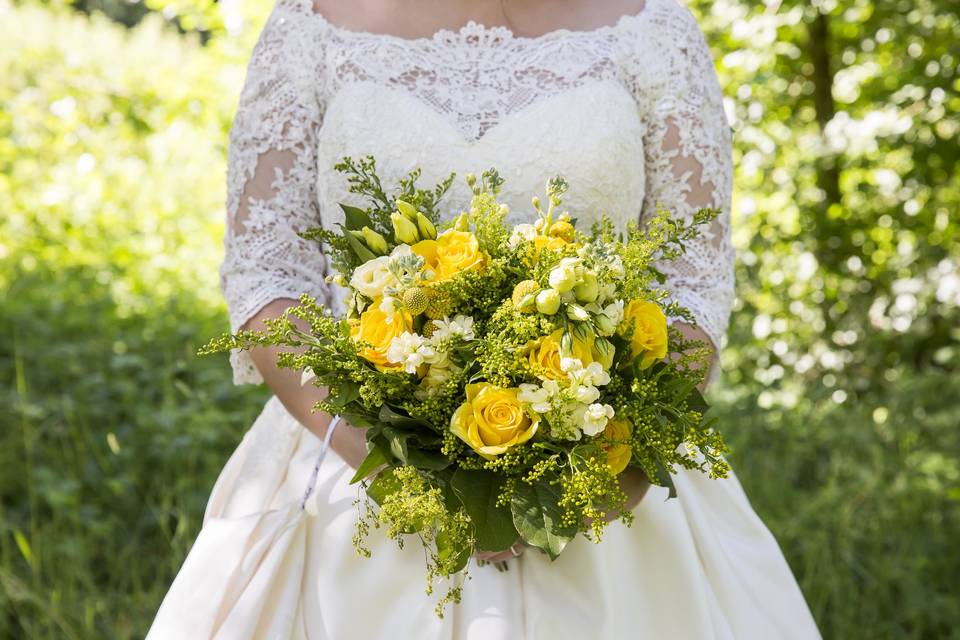 Bouquet de mariage jaune