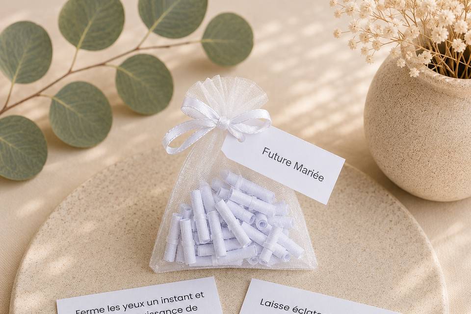 Sachet messages future mariée