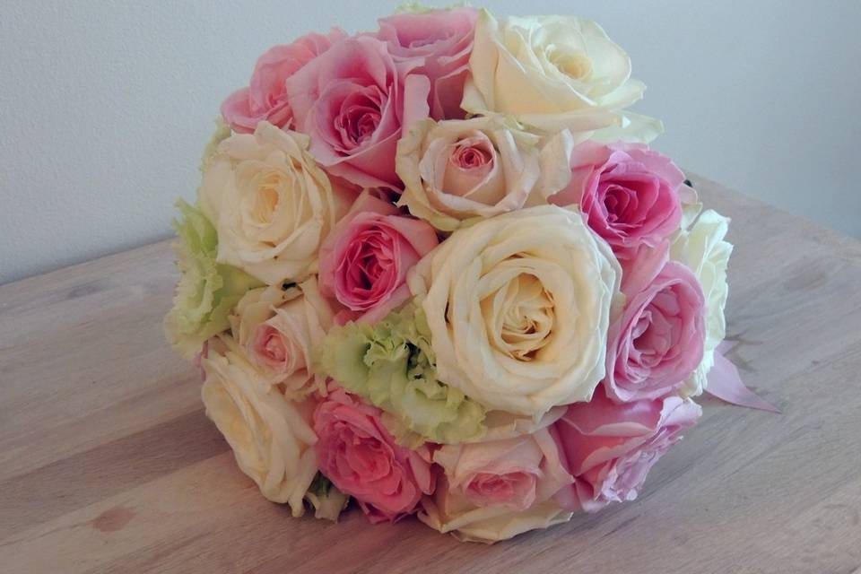 Bouquet mariée roses