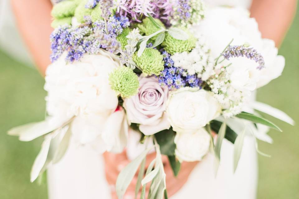 Bouquet mariée lavande olivier