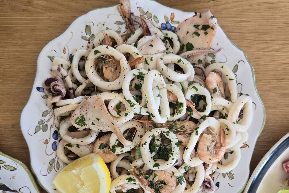 Calamar frais snackés