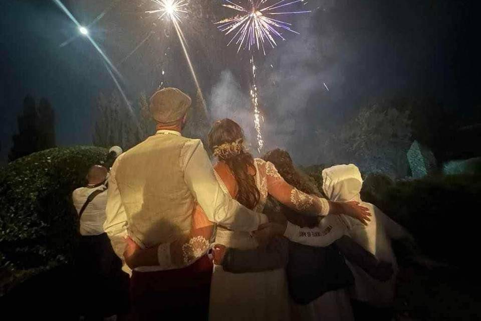 Feux artifice mariage