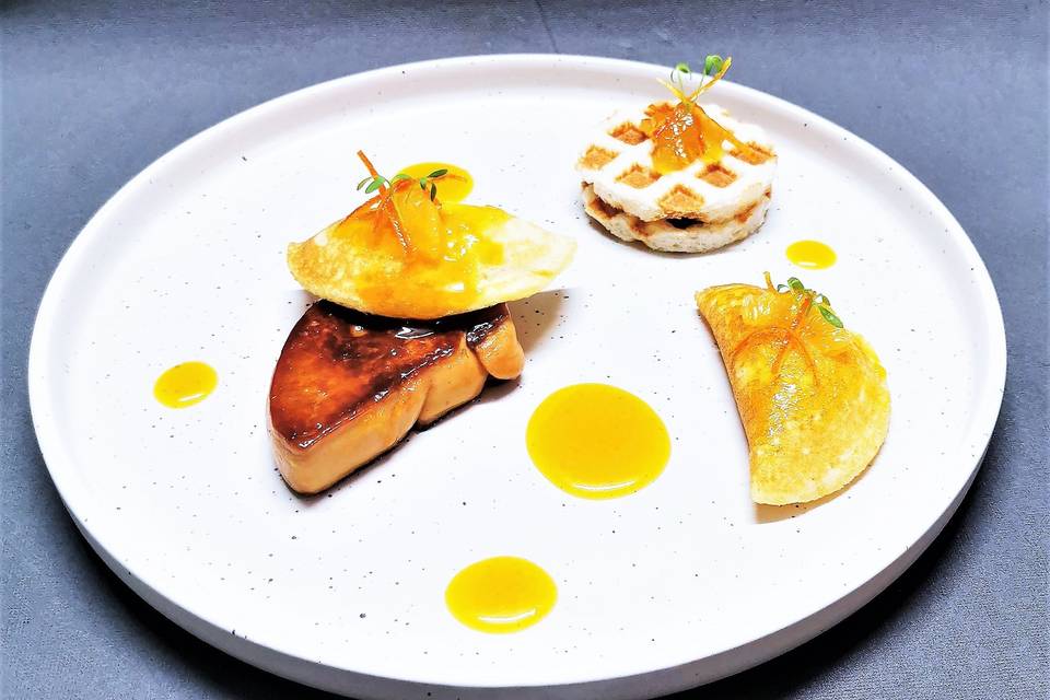 Entrée, à base de foie gras