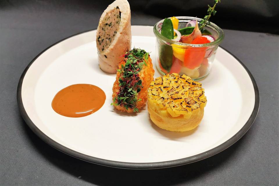 Plat, à base de volaille