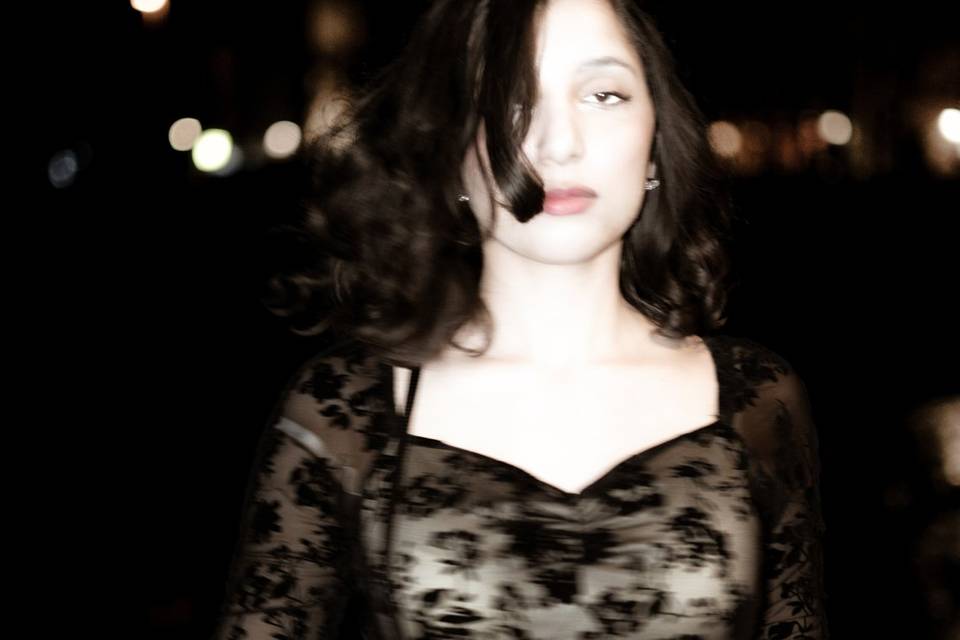 Portrait nocturne avec effet