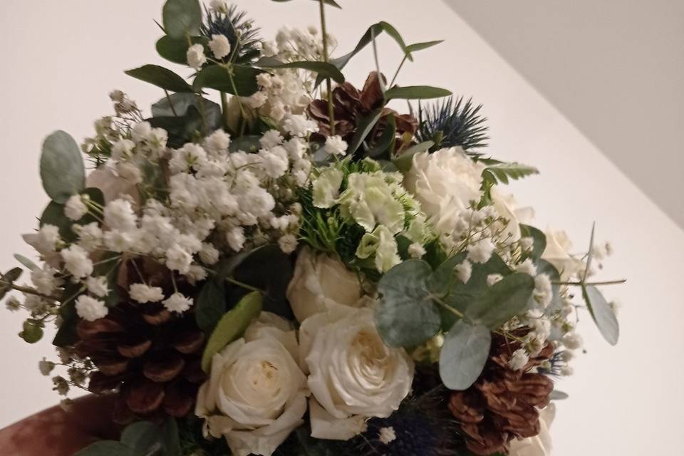 Bouquet de mariée hivernal