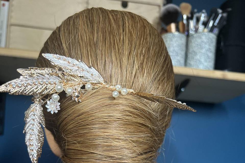 Idée chignon bas mariée