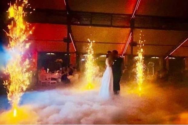 Fumé lourde artifice intérieur