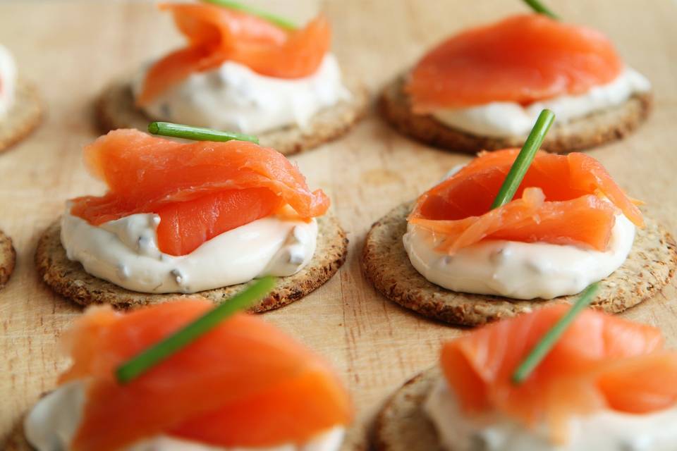 Mini blini saumon fumé