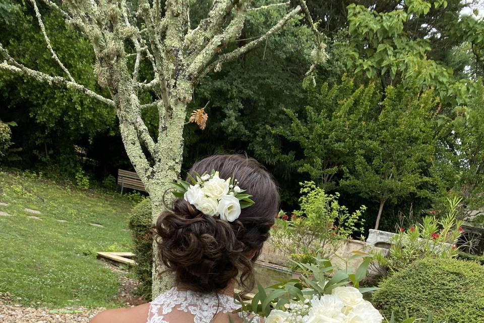 Bouquet de la mariée et peigne