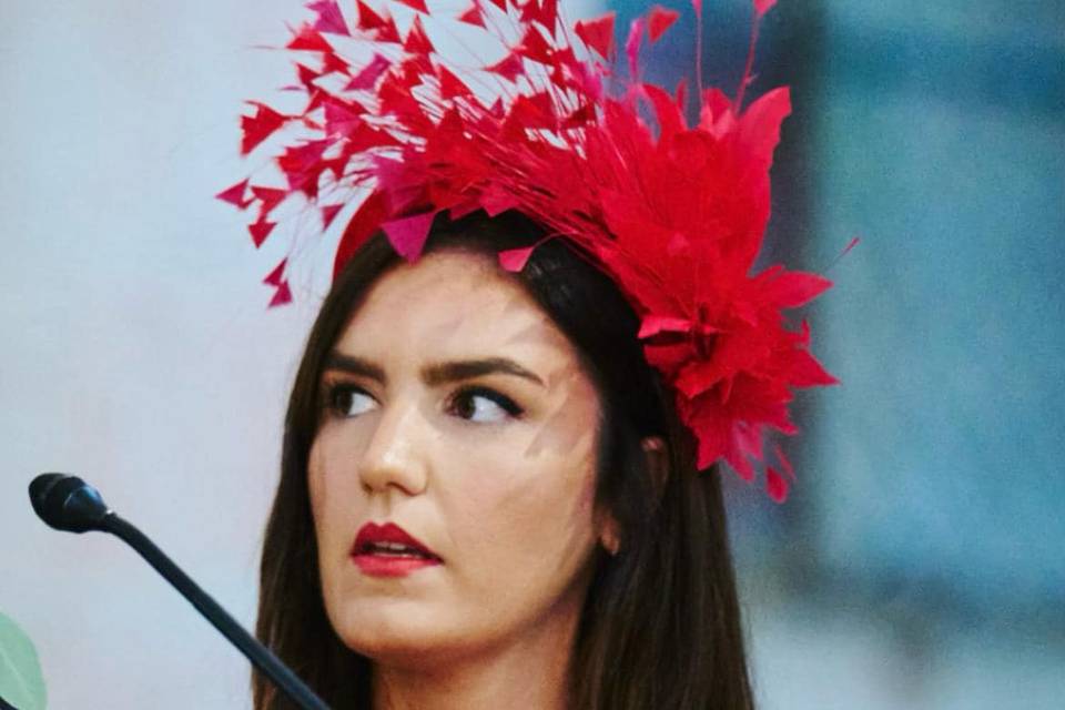 Bijou de tête en plumes