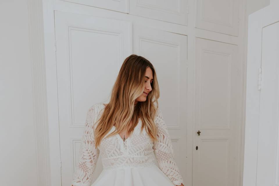 Robe de mariée courte