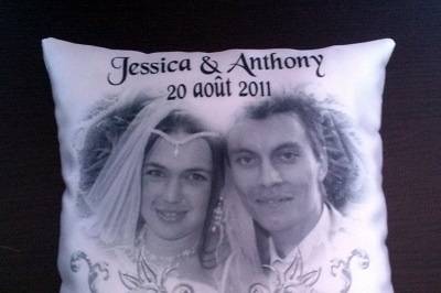 Coussin dentelle