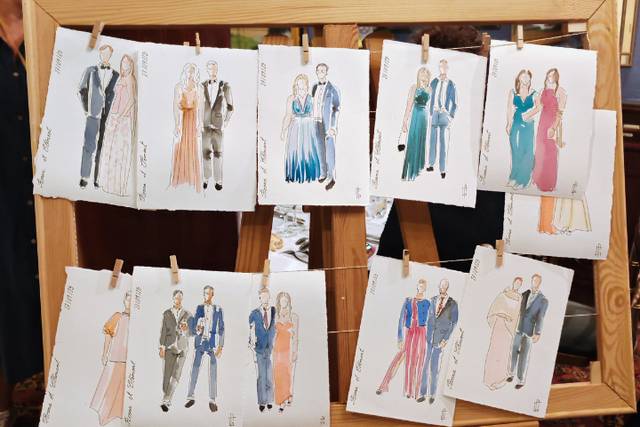 Aquarelles des invités