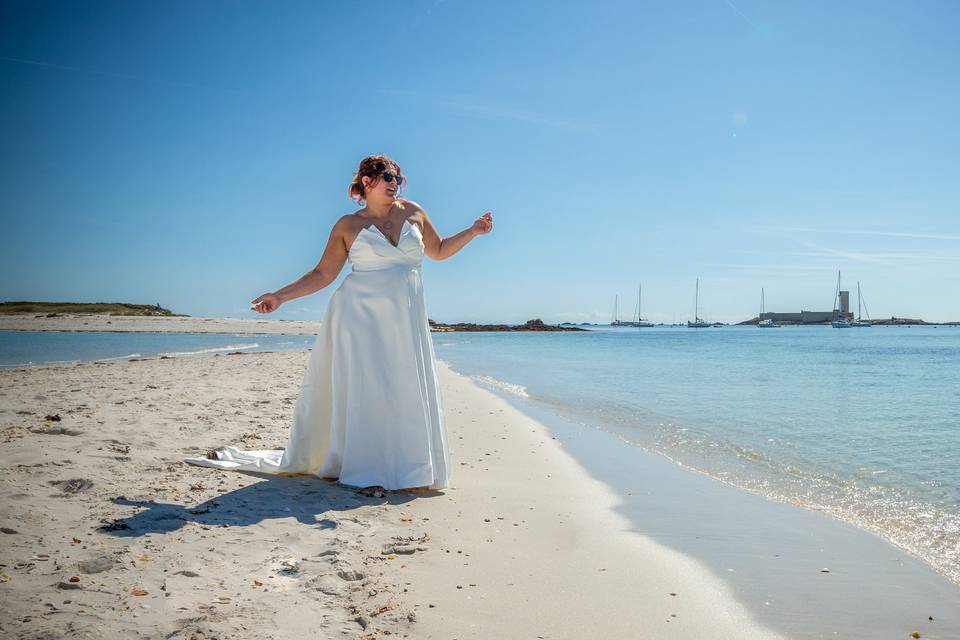 Justine à la plage