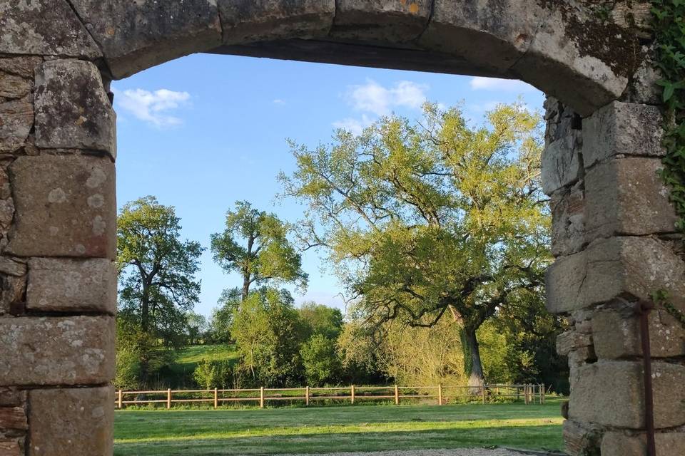 Vers l'étang et son lavoir