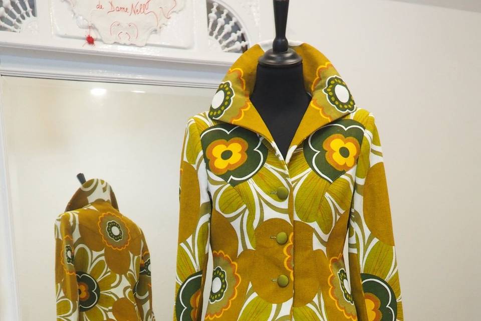 Veste seventies/ jupe en soie